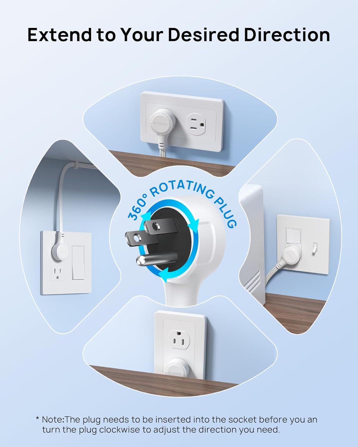 IndSummer WallHugger™ Outlet Extender