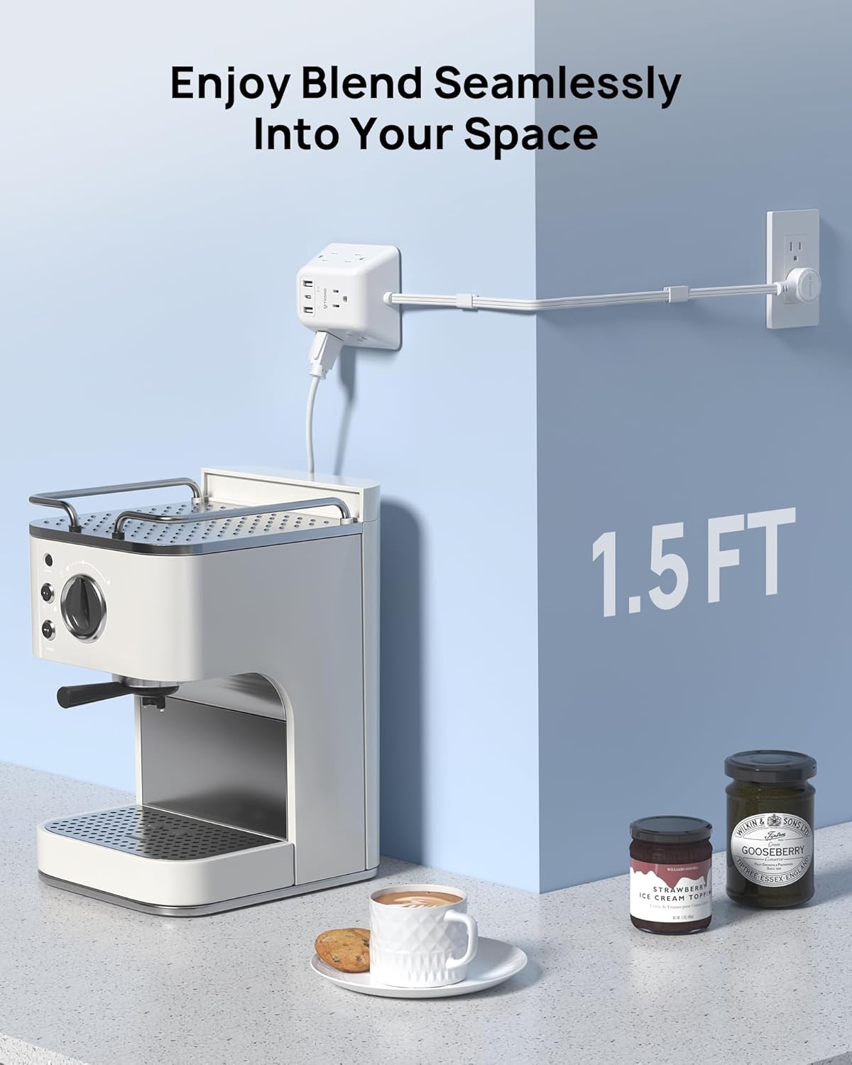IndSummer WallHugger™ Outlet Extender
